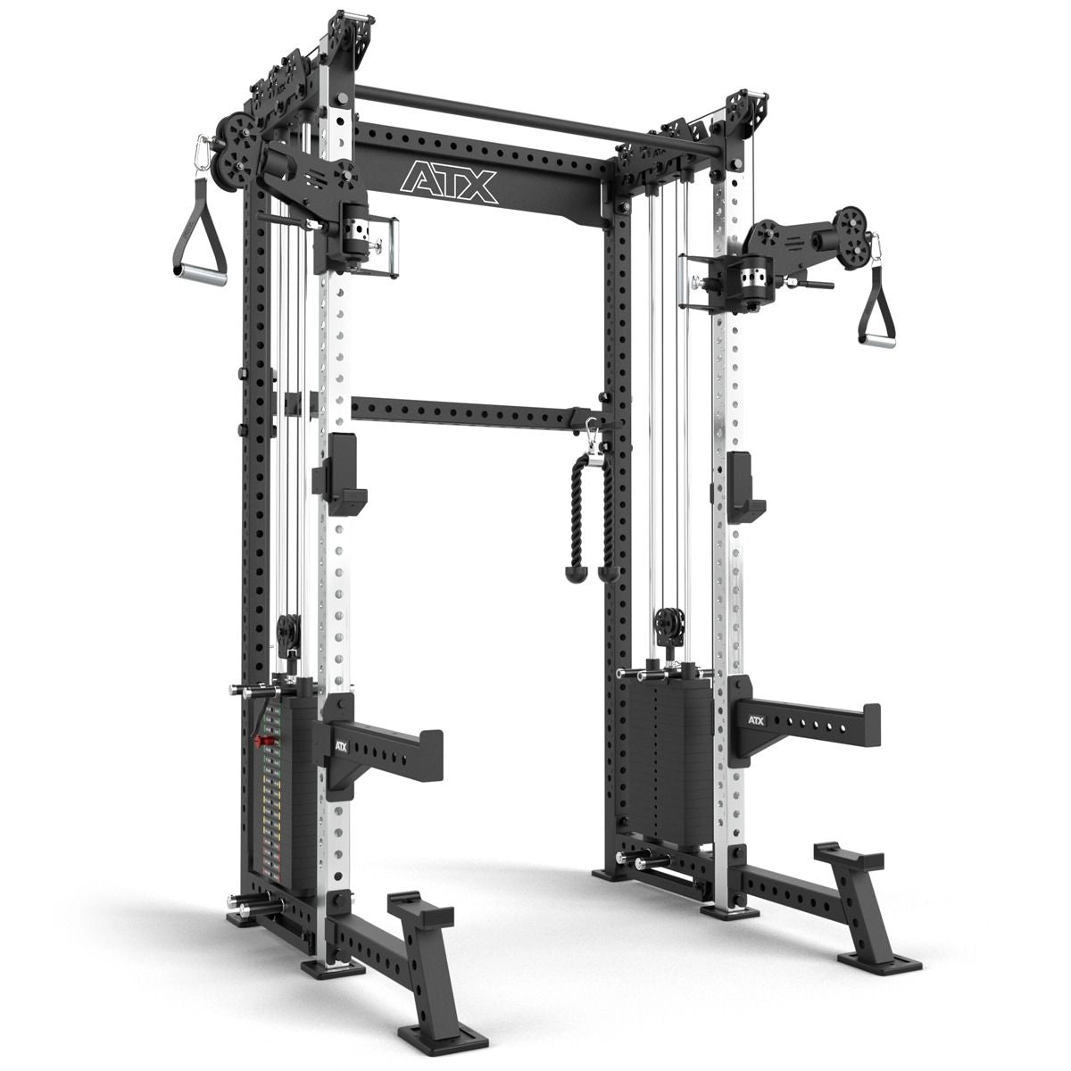 ATX® Cable Half Rack mit 2 x 90 kg Steckgewichten - Half Rack mit Dual Kabelzug