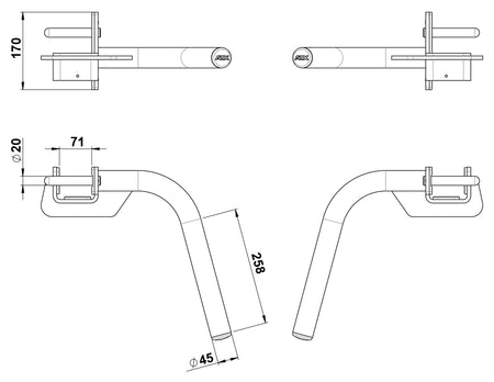 ATX® Dip Barren Heavy Duty - 700 Series - Dip Barren