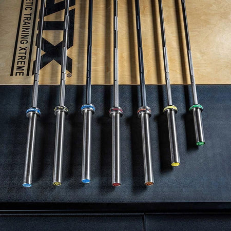 ATX® Olympic Hybrid Training Bar 220 cm x 50 mm - Black Oxid / Chrom - Olympische Langhantelstange