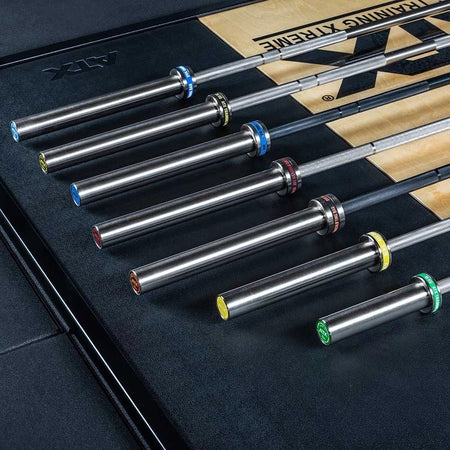 ATX® Olympic Hybrid Training Bar 220 cm x 50 mm - Black Oxid / Chrom - Olympische Langhantelstange