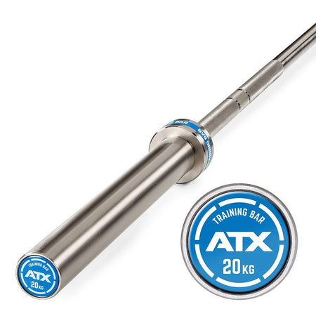ATX® Olympic Hybrid Training Bar 220 cm x 50 mm - Chrom - Olympische Langhantelstange