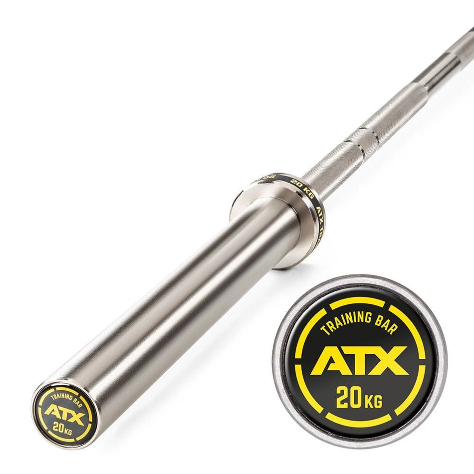 ATX® Olympic Hybrid Training Bar 220 cm x 50 mm - Chrom - Olympische Langhantelstange