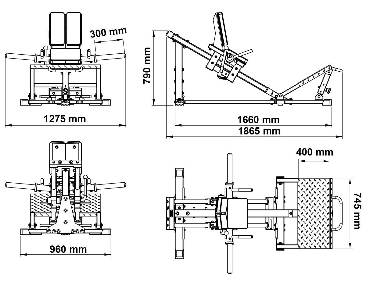 ATX® Kniebeugen - Hackenschmidt Combo - Beinpresse