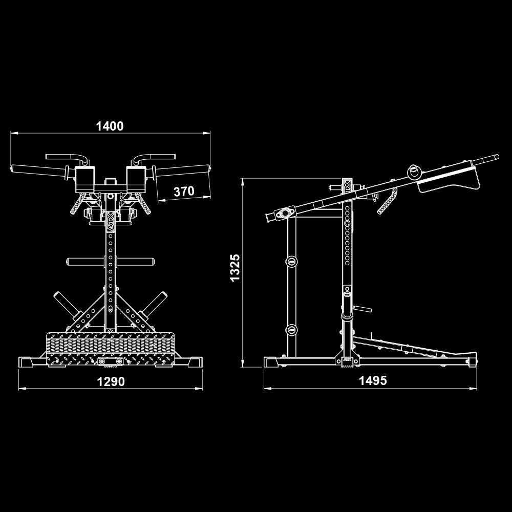 ATX® Kniebeugenmaschine / Wadenmaschine / Viking Press 3 in 1 - Kniebeugenmaschine