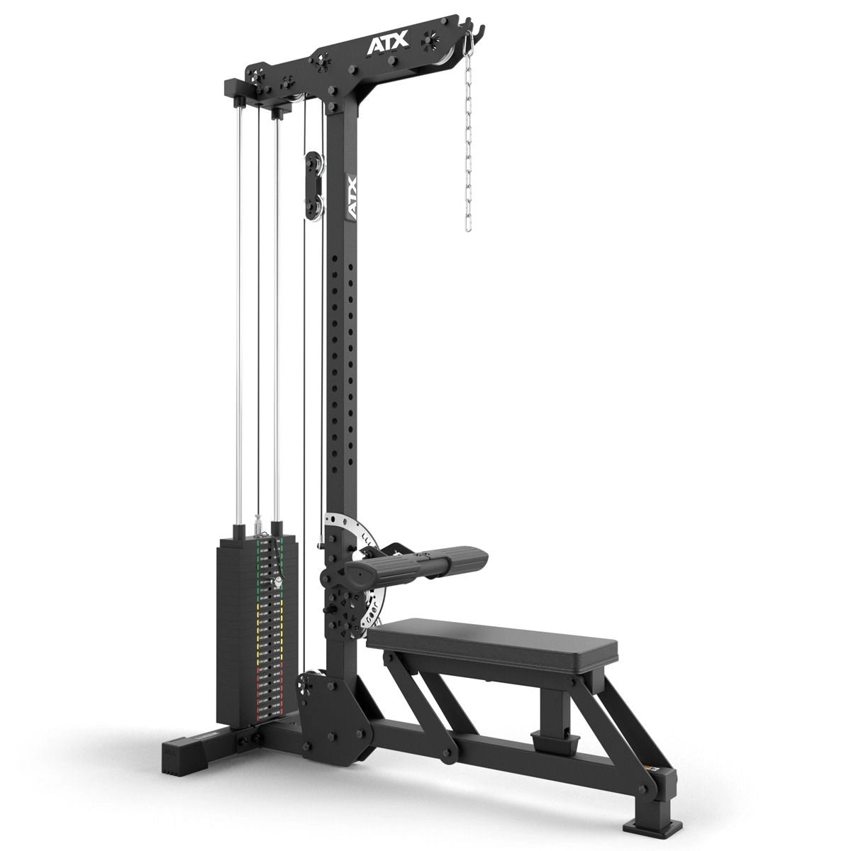 ATX® Latzug / Ruderzug LMSW - 700 - mit 115 kg Steckgewichte - Latzug / Ruderzug Kombo (Stack Weight)