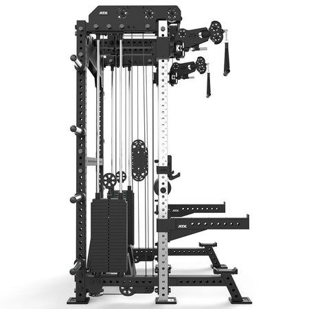 ATX® Multi Pull Rack 2.0 mit 2 x 110 kg Steckgewichten - Half Rack mit Kabelzug