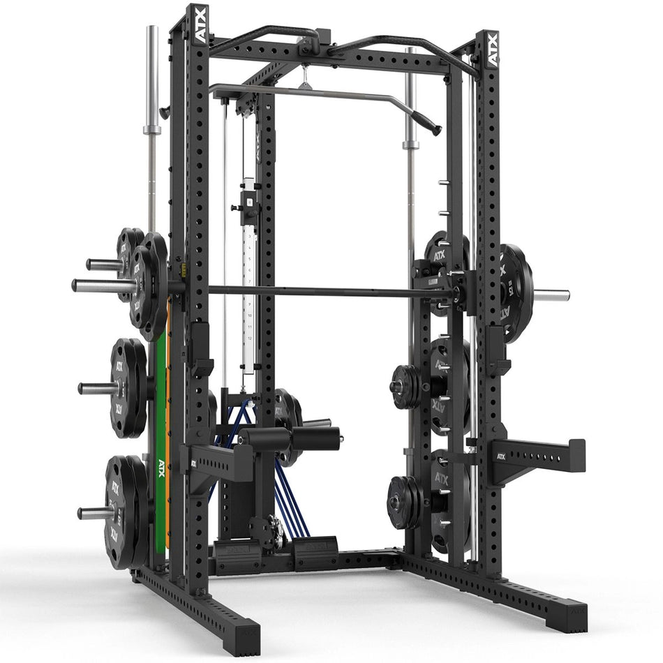 ATX® Multipresse - Rack MPX - 780 Komplettstation mit Latzugstation - Plate Load Ø 50 mm - Multipresse mit Kabelzug