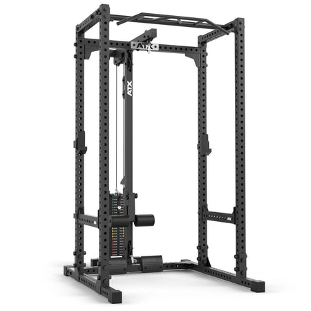 ATX® Power Rack 660 mit Latzug 115 kg Steckgewichte - Höhe 215 cm - Power Rack mit Kabelzug
