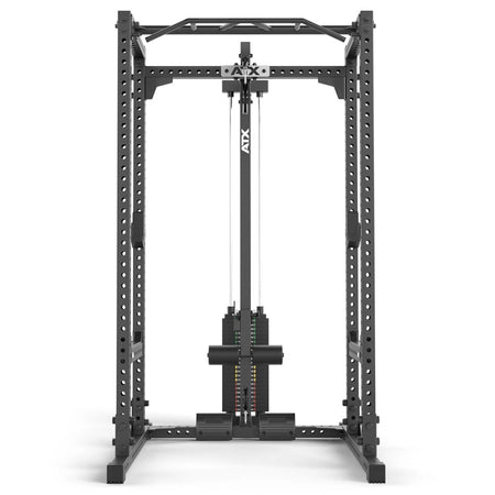 ATX® Power Rack 660 mit Latzug 115 kg Steckgewichte - Höhe 215 cm - Power Rack mit Kabelzug