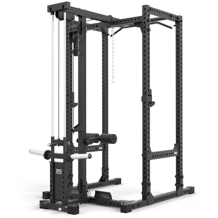 ATX® Power Rack 660 mit Plate Load Latzug - Höhe 215 cm - Power Rack mit Kabelzug