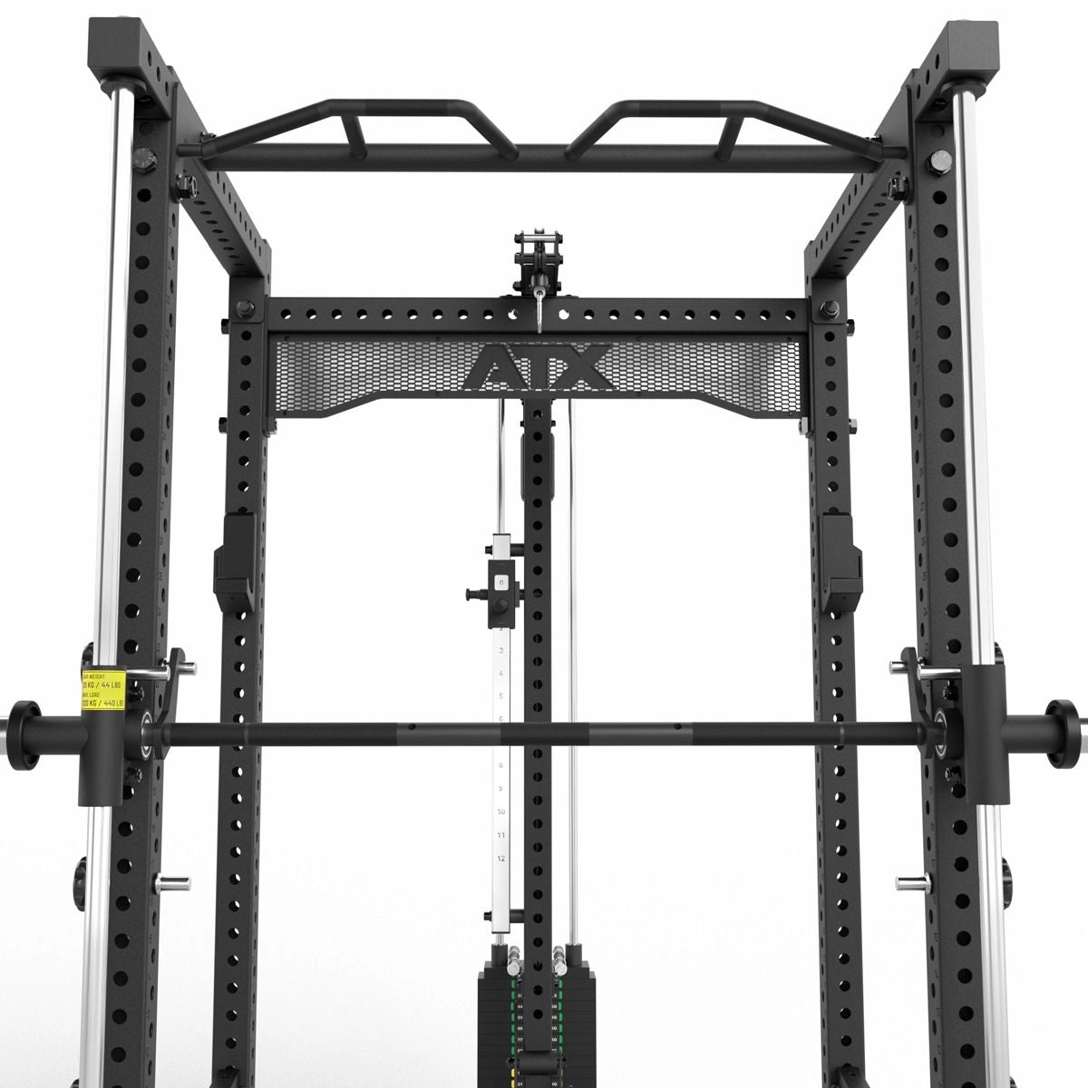 ATX® Power Rack 780 mit Latzug - Steckgewichte & Multipresse - Power Rack mit Kabelzug