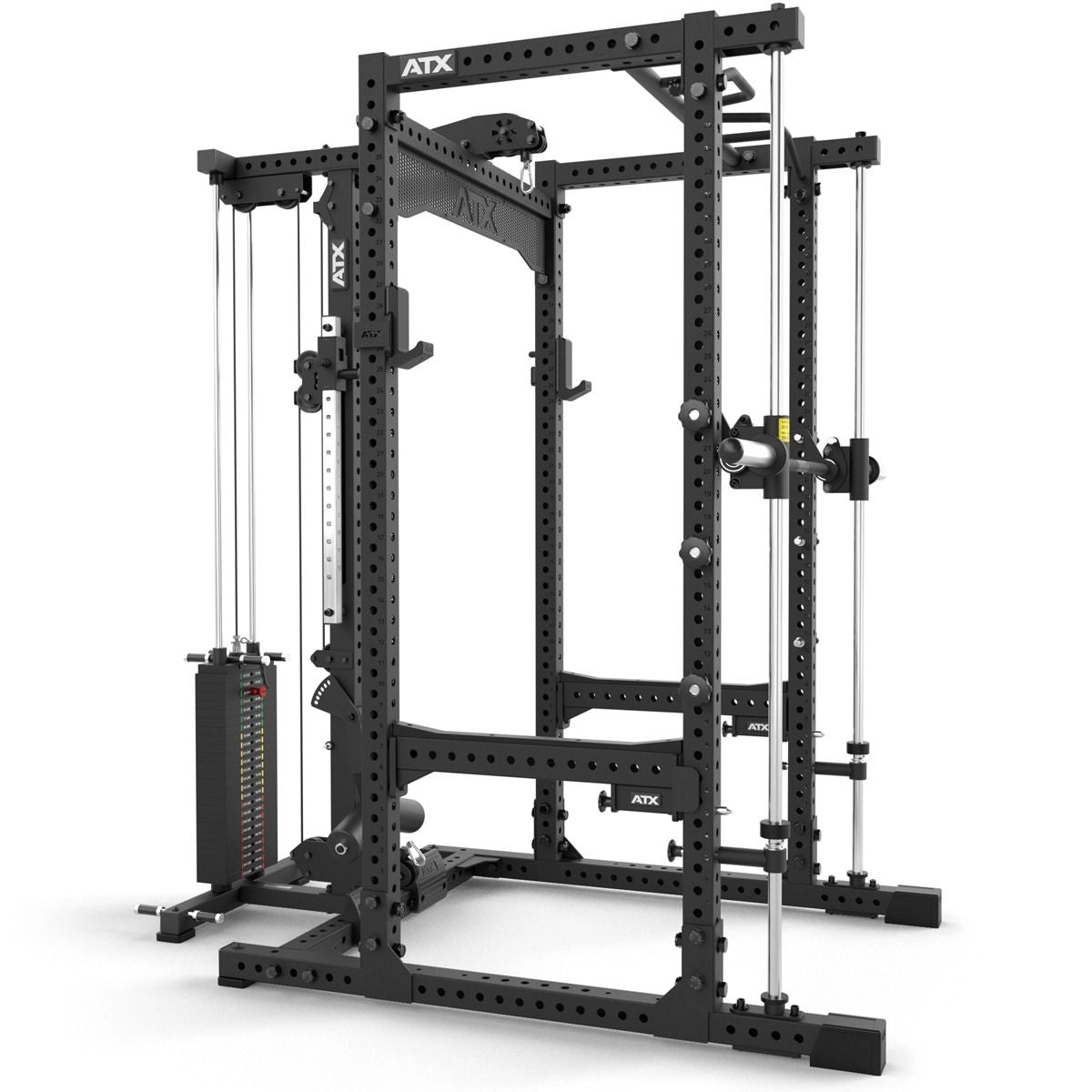 ATX® Power Rack 780 mit Latzug - Steckgewichte & Multipresse - Power Rack mit Kabelzug