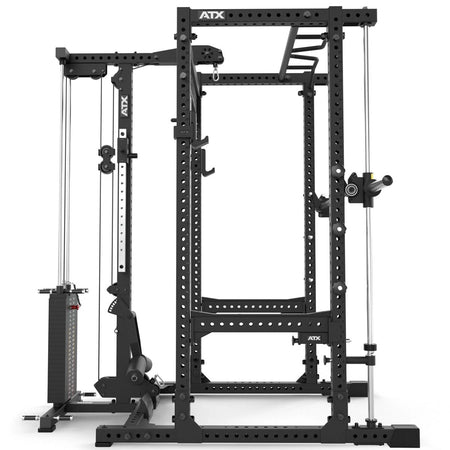 ATX® Power Rack 780 mit Latzug - Steckgewichte & Multipresse - Power Rack mit Kabelzug