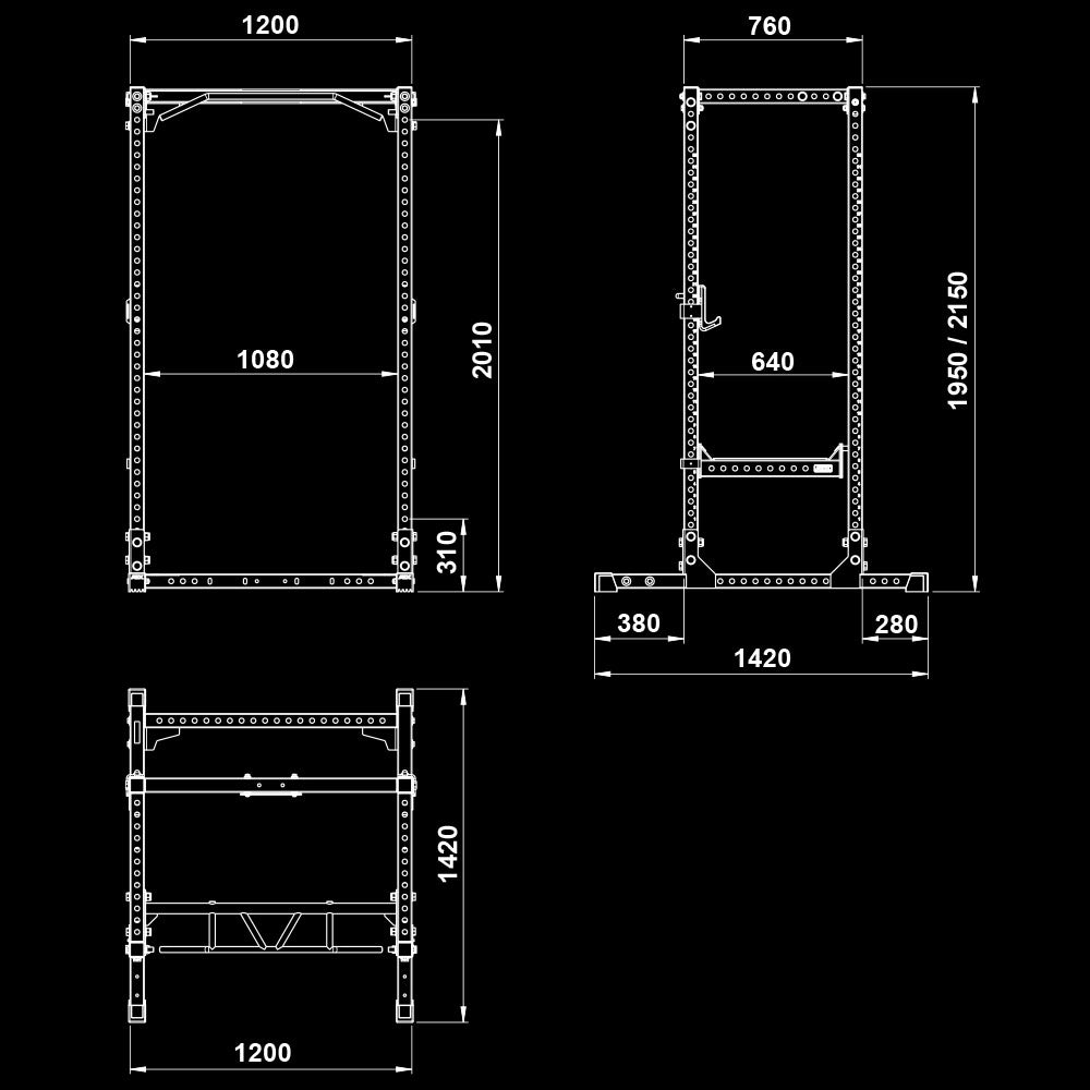 ATX® Power Rack Series 600 in 2 unterschiedlichen Bauhöhen - Power Rack